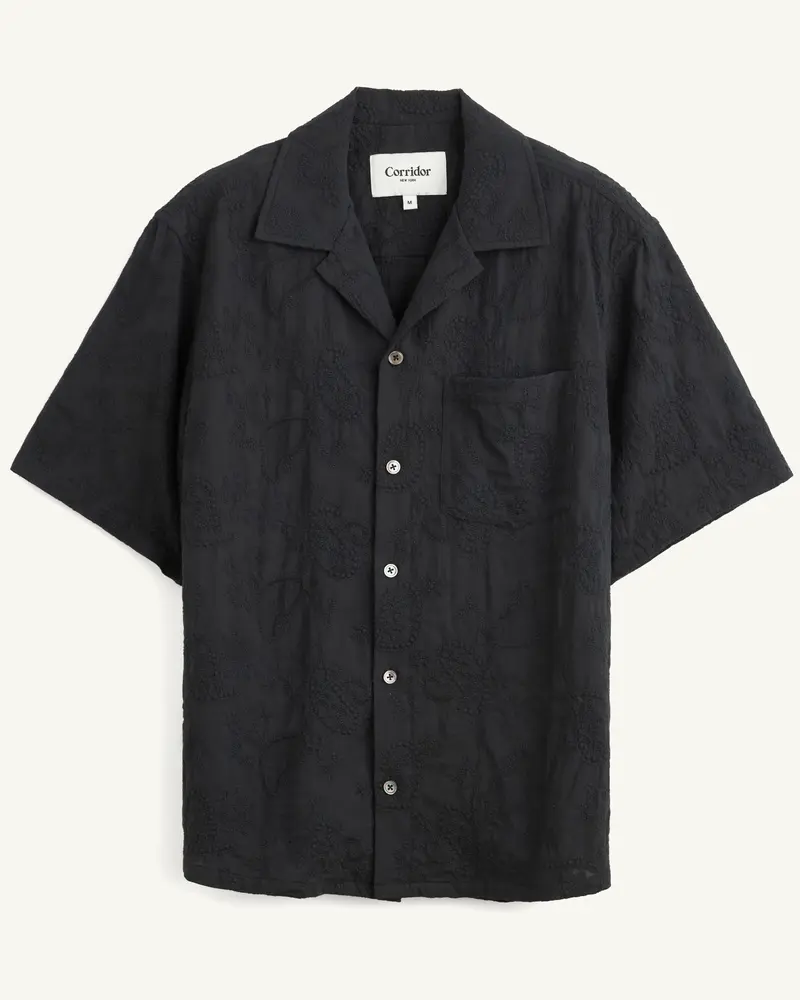 Paisley Embroidery SS - Black