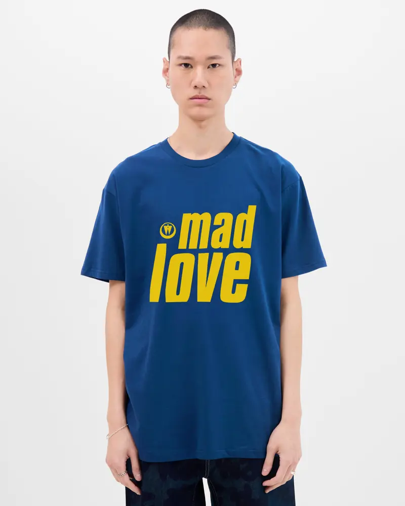 Mad Love T-shirt - Blue/Yellow
