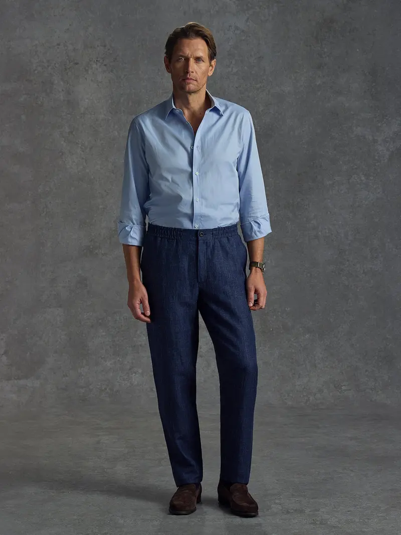 The Diplomat Trousers - Indigo Ink