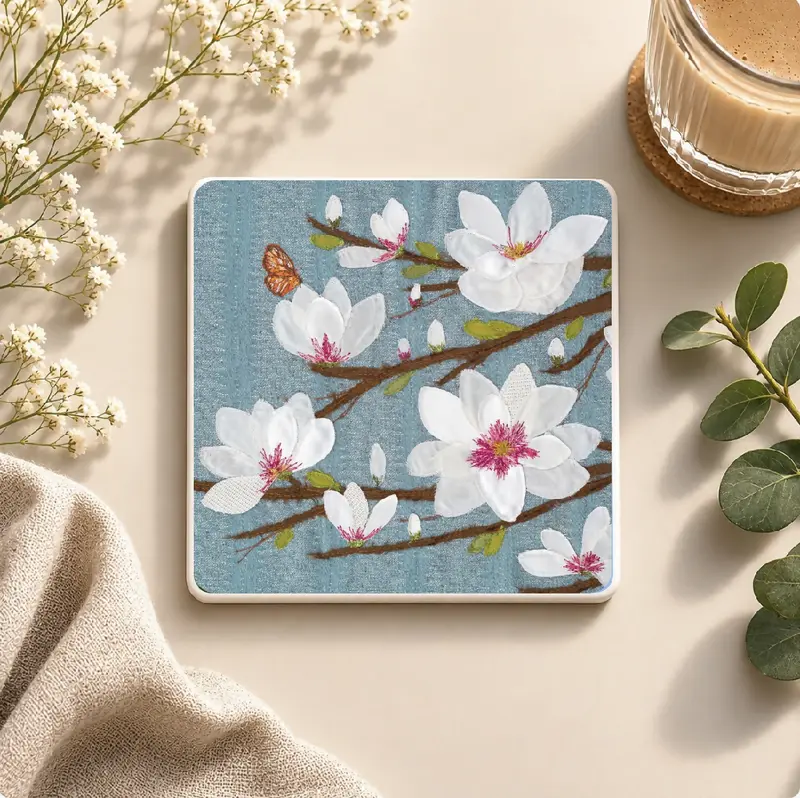Magnolia Sky Sandstone Coaster