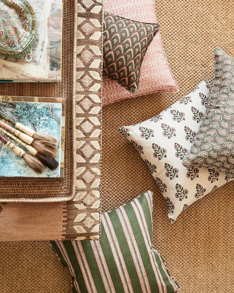 Block-Print Cotton Cushion